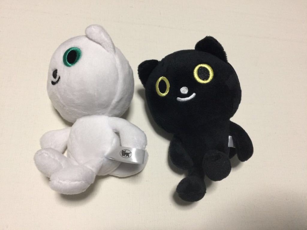 ヤマト運輸・クロネコヤマト ぬいぐるみ◎クロネコ&シロネコ2点セット◎長期保管・デッドストック・未使用品・非売品。拍卖