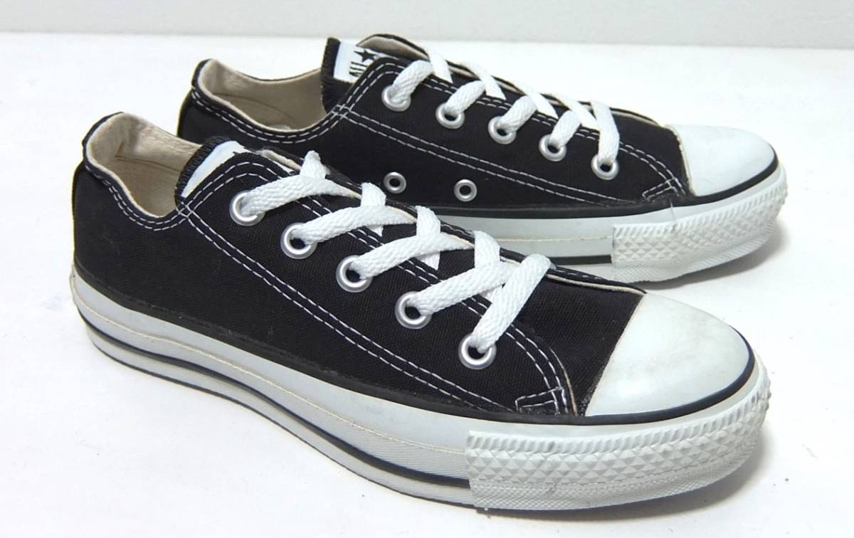 USA製 コンバース オールスター ローカット キャンバス 黒 31/2 22cm ブラック CONVERSE ALLSTAR LO アメリカ製拍卖