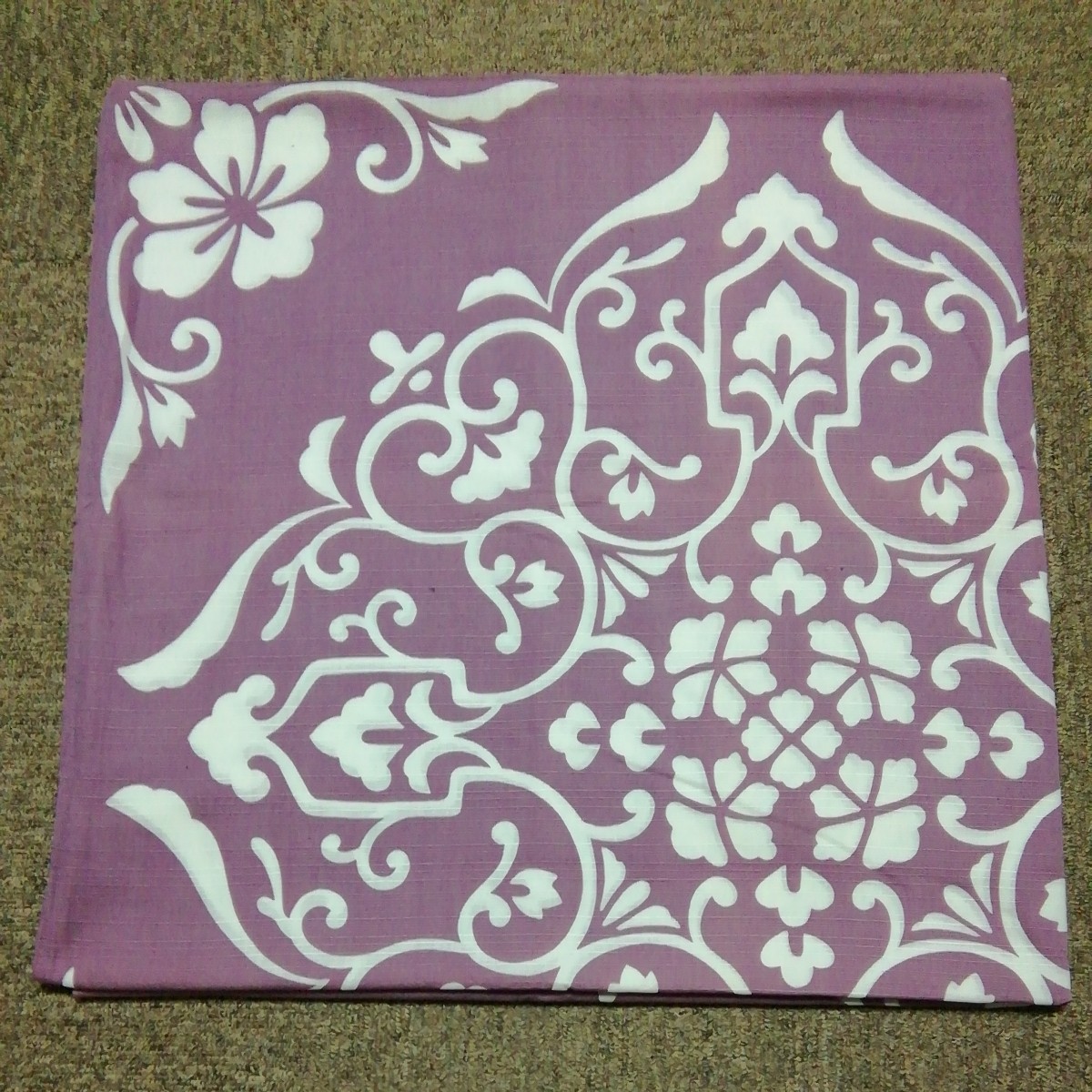 ★【中古品】風呂敷 ラベンダー色 約204㎝×約208㎝拍卖