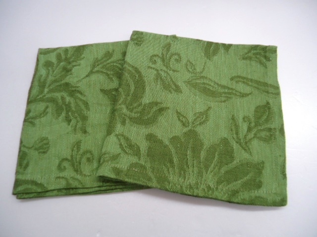 【KCM】□MATO-231-2s★在庫処分品★リトアニアリネン ランチョンマット(ランチクロス) 2枚セット 正方形 約40×40cm グリーン系拍卖