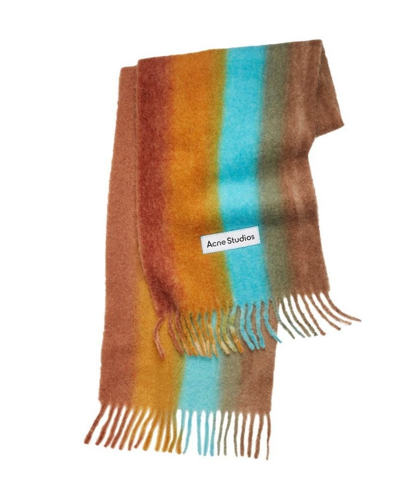 Acne Studios アクネ ストゥディオス マフラー ストール ロゴ ストライプ ユニセックス TOMORROWLAND トゥモローランド 代理店タグ拍卖
