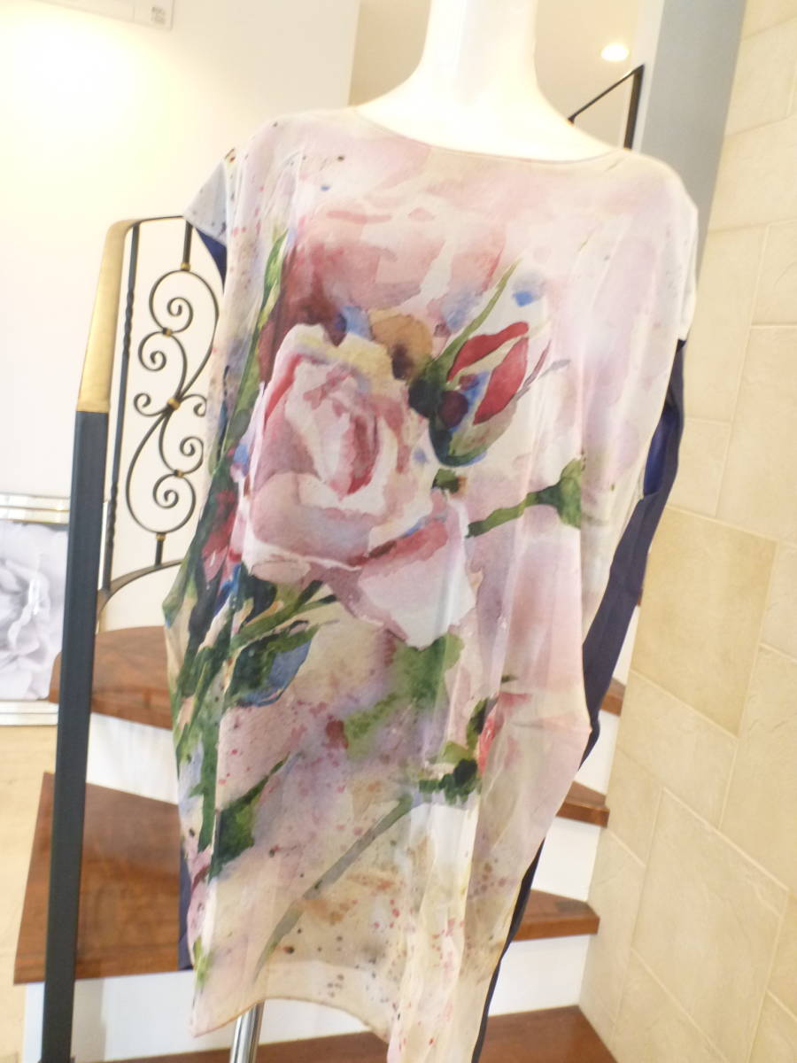 美品 neigh ネイ★半袖 花柄ワンピース L相当拍卖