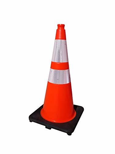 PVC製 カラーウェイトコーン700 重さ3.2kg 重量タイプ オレンジ色 スリーエム社製高輝度反射シート採用 3本セット拍卖