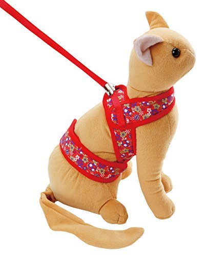 ペティオ (Petio) 猫小町ソフトハーネスリード まり レッド 猫用 M サイズ拍卖