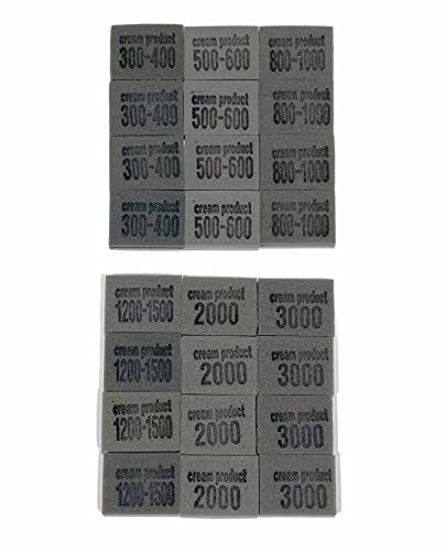 ミニサイズ スポンジ研磨剤 セット/スポンジやすり スポンジヤスリ スポンジパッド ヤスリ (300-400番 500-拍卖