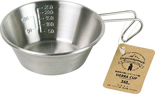 ドリテック(dretec) カクセー シェラカップ 満水容量:340ml 目盛付き ステンレス製 直火専用 GOGOキャ拍卖