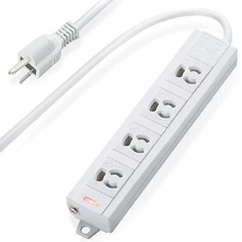 エレコム 電源タップ マグネット付 抜け止めコンセント 壁取付用固定フック付 3P-2P変換アダプタ付 4個口 3m T拍卖