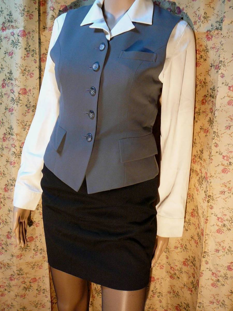 ●送料230円●タグ付き未使用品★ベストとタイトミニスカート OL制服 事務服 コスプレ衣装 おねえさん ユニフォーム拍卖