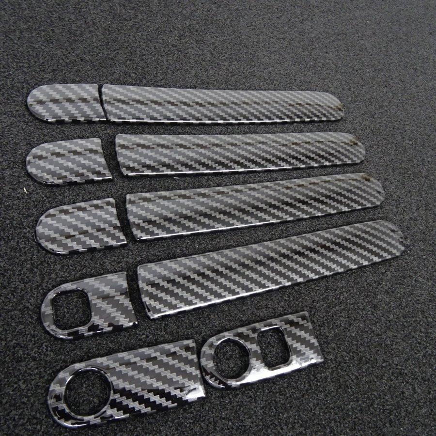 スポーティ全開♪ カーボン ルック ドアハンドル カバー MRワゴン MF33S G X T L ECO-L ECO-X MRワゴンWit LS XS TS ガーニッシュ拍卖