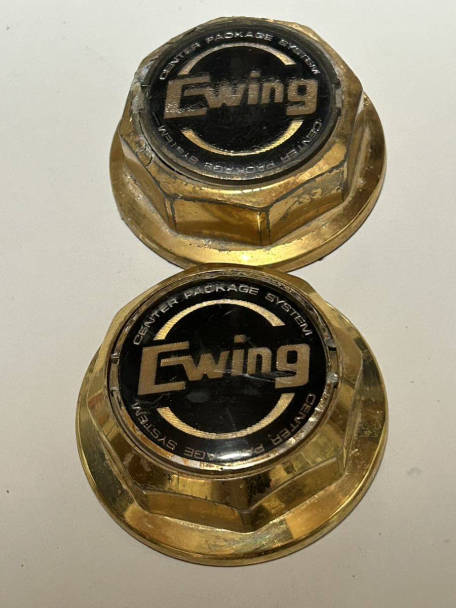 【259】★当時物★WORK Ewing ワーク イーウイングセンターキャップ ゴールドメッキ2個拍卖