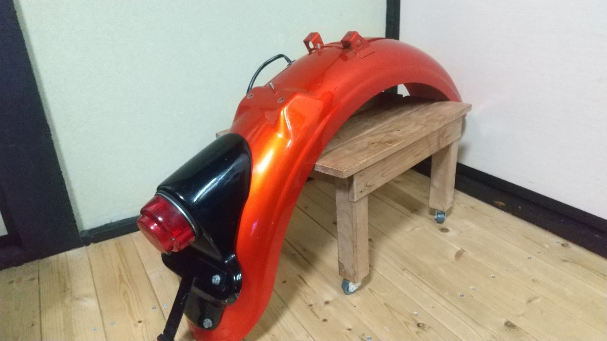 w650 w400 w800 純正 リアフェンダー 比較的キレイ 珍しいオレンジ 拍卖
