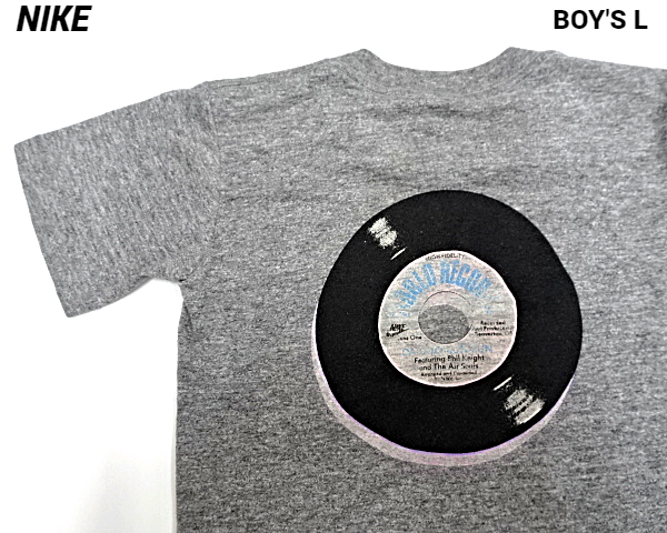 BOY'S L【NIKE WORLD RECORDS Tee 80s 80's ネイビータグ オリジナル カマボコ ヴィンテージ ビンテージ ナイキ レア 希少 Tシャツ 古着】拍卖