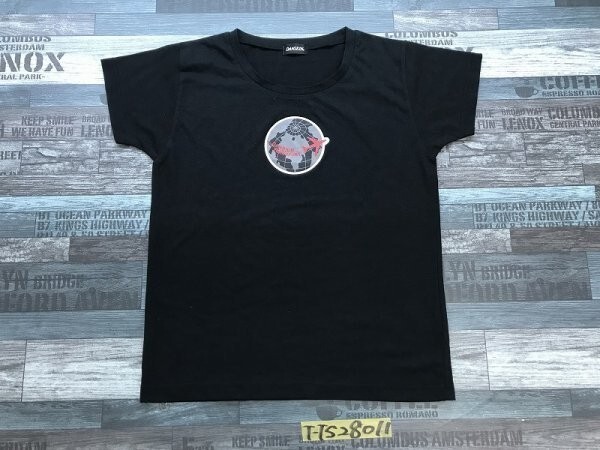 DANSKIN ダンスキン レディース トランスポートプリント 半袖Tシャツ L 黒拍卖