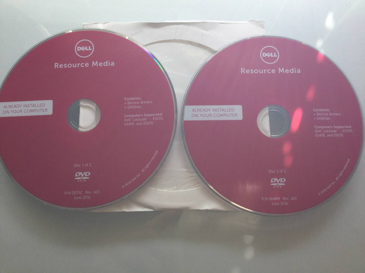 DELL Latitude E5270 E5470 E5570 用 Resource Media @未使用2枚組@拍卖