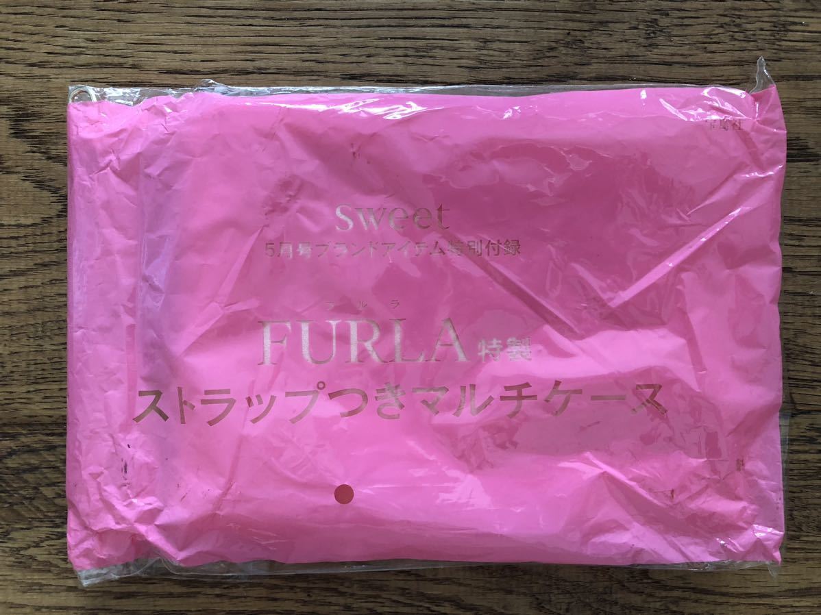 新品 非売品 FURLA フルラ Sweet特別付録 ストラップつき マルチケース ポーチ ホワイトデー 母の日拍卖