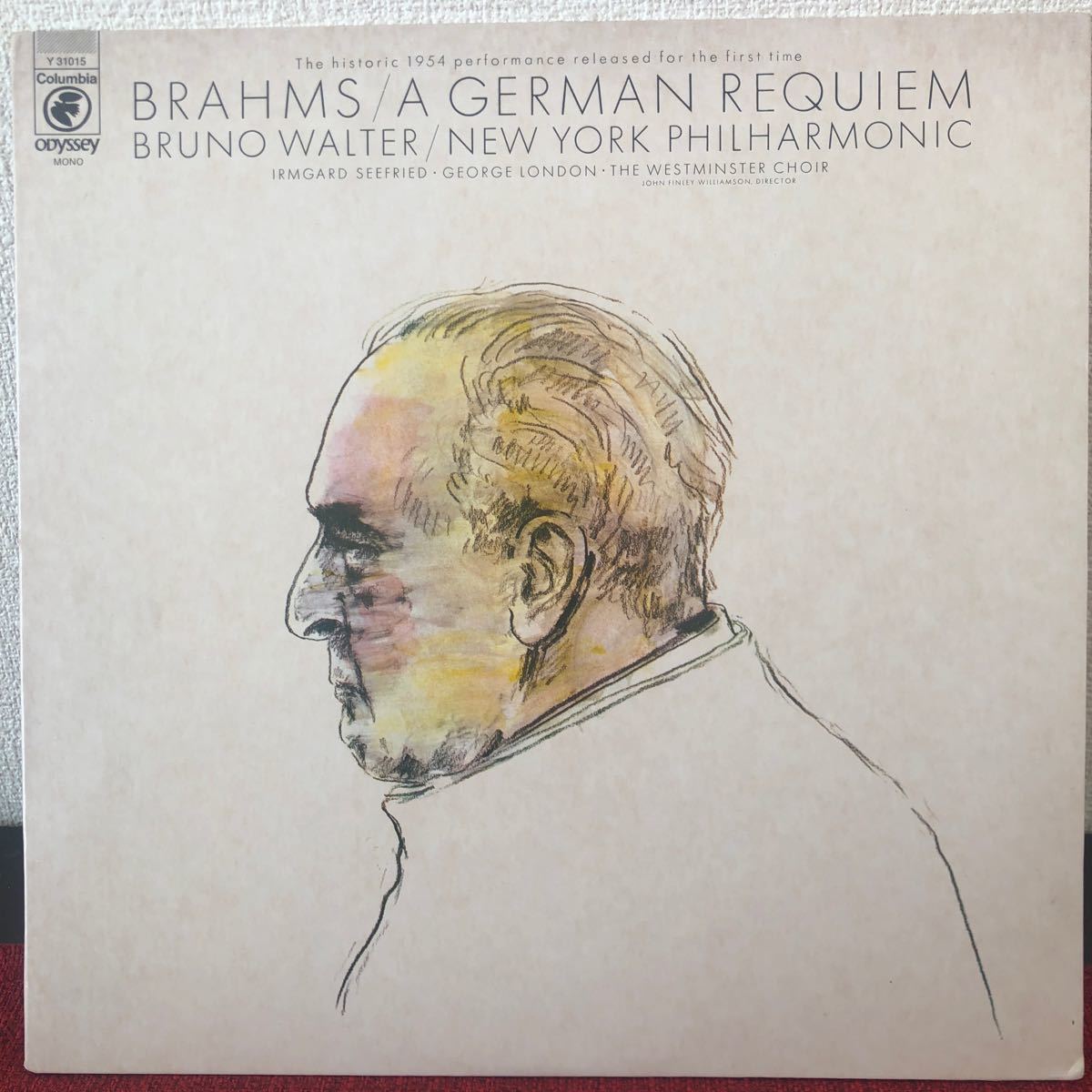 LP BRAHMS/A GERMAN REQUIEM Y31015 横顔 海外版 レトロ ヴィンテージ拍卖