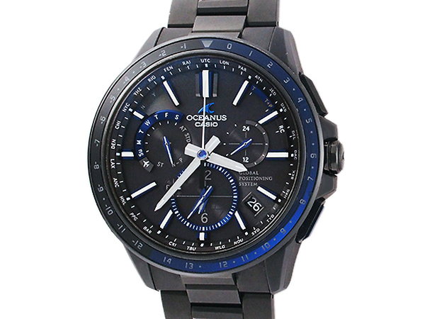カシオ オシアナス GPSハイブリッド電波ソーラー OCW-G1100B-1AJF 箱・保証書付拍卖