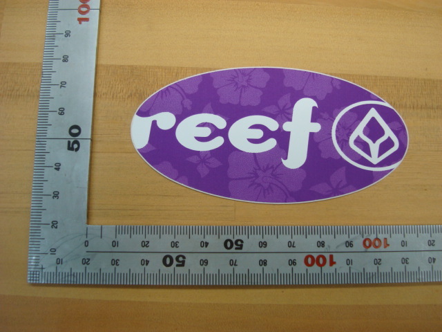 新品REEF (リーフ)ステッカー(レディースロゴ&マーク)パープル(小)拍卖