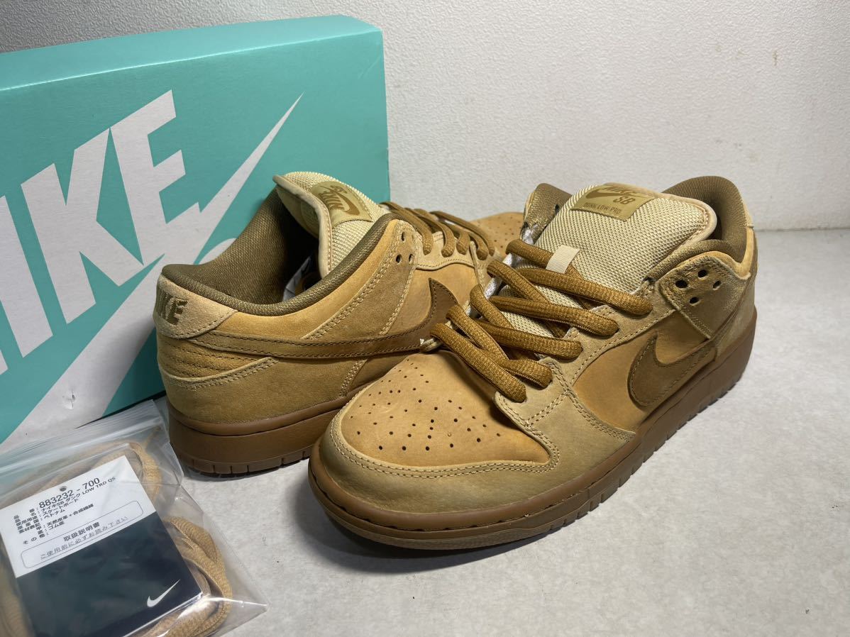 NIKE SB DUNK LOW TRD QS ダンク WHEAT ウィート 2017 US9 USED 美品 883232-700拍卖