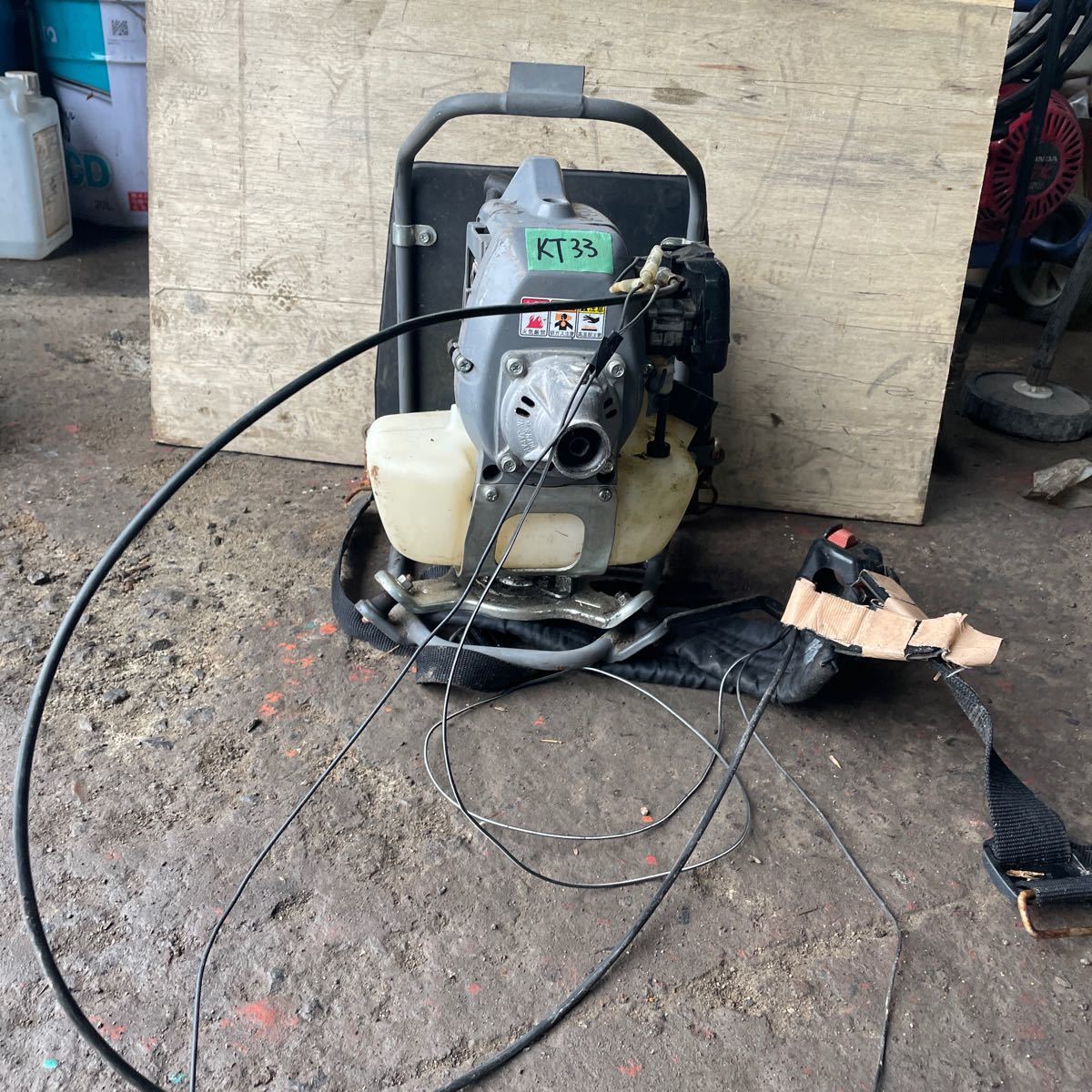 KT33 丸山 BCS26CSN-1 エンジン レストアベース プラグ点火確認済 背負 背負い 背負式 背負い式 農くる 山口発拍卖