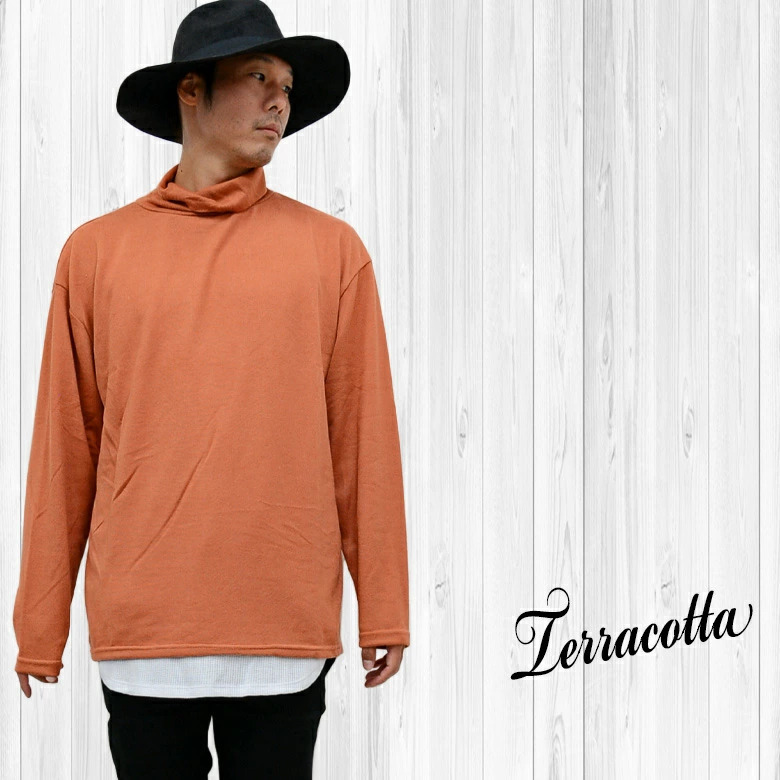 ビックシルエット タートルオーバーサイズニット rv7507 新品テラコッタM拍卖