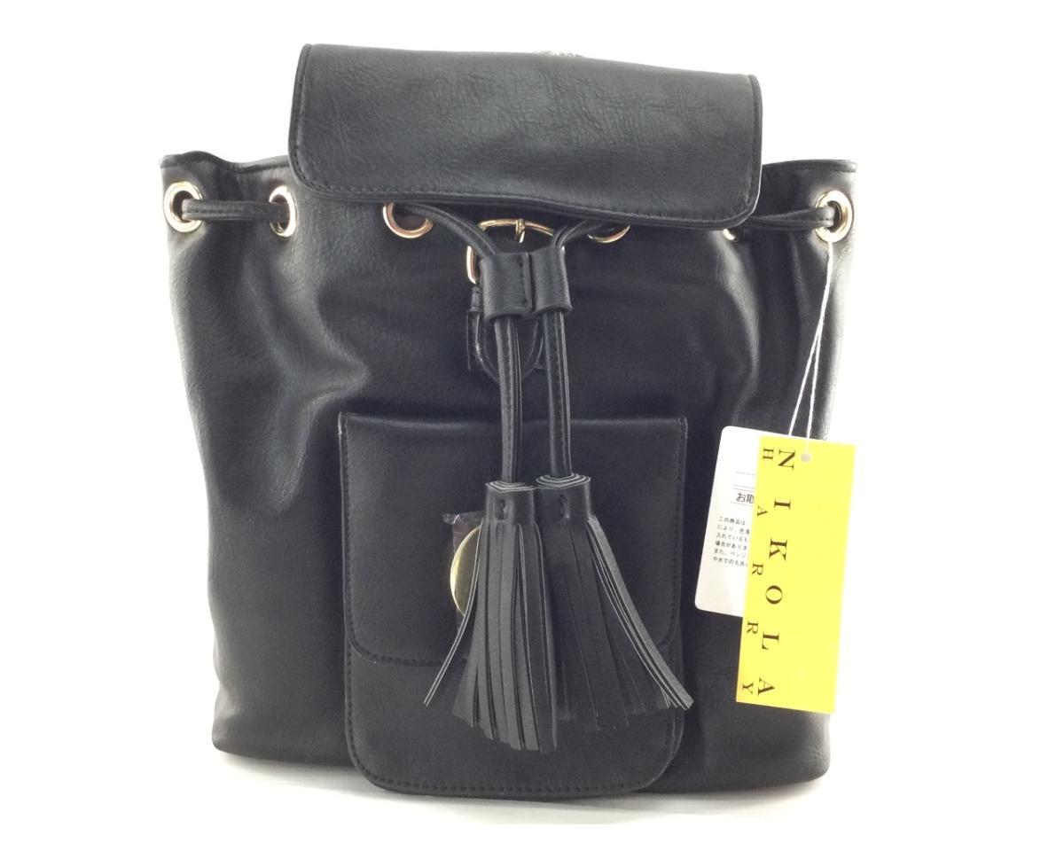 ニコラハリー リュック 通勤 通学 NIKOLA HARRY A4サイズ 合成皮革 ブラック拍卖