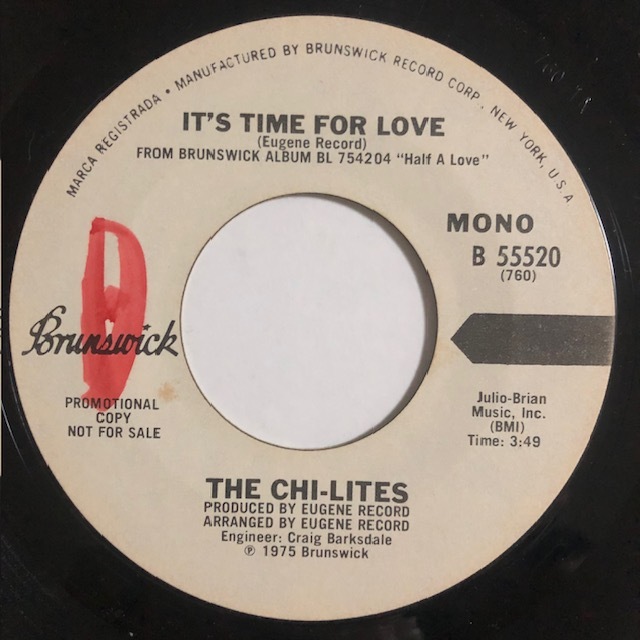 試聴 / THE CHI-LITES / IT'S TIME FOR LOVE / HERE I AM /Brunswick/Soul/Funk/big hit !!/7inch/984拍卖