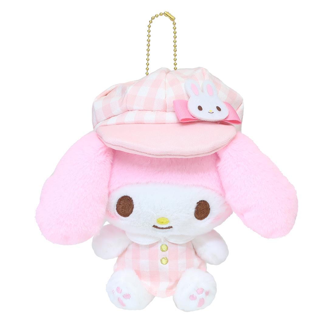 ◆新品 マイメロディ My Melody ミニぬいぐるみ ボールチェーンマスコット〈ギンガムチェック・キャスケット〉サンリオ sanrio拍卖