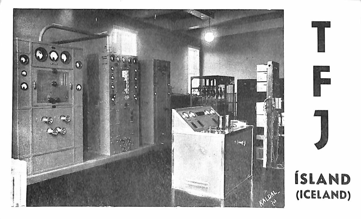 BCL★難局★入手困難★希少ベリカード★TFJ★アイスランド放送★レイキャビク★1954年(★昭和29年)拍卖