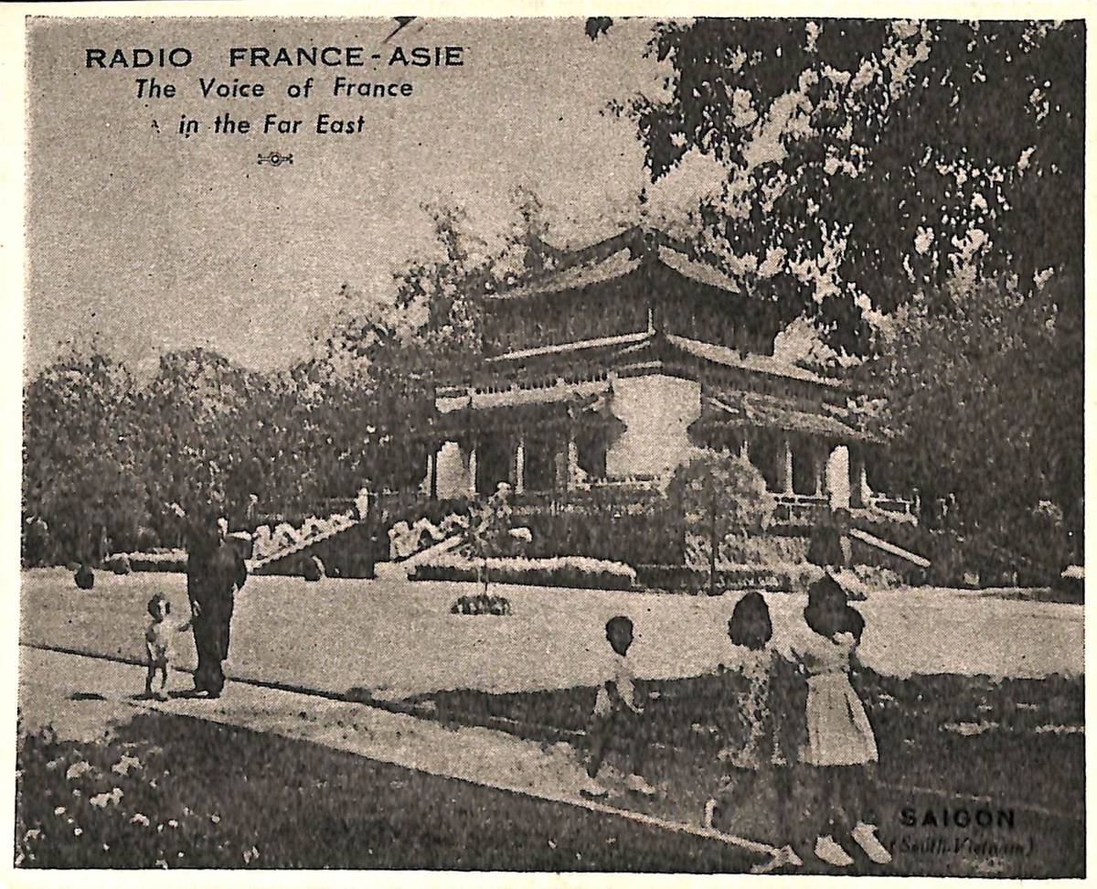 ②BCL★廃局★入手困難★幻のベリカード★南ベトナム★サイゴン★RADIO FRANCE-ASIE★ラジオ・フランス・アジア★1952年拍卖