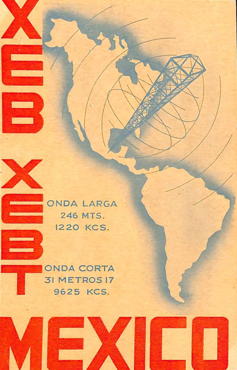 BCL★入手困難★難局ベリカード★XEBT放送★MEXICO★中米★メキシコ★1948年拍卖