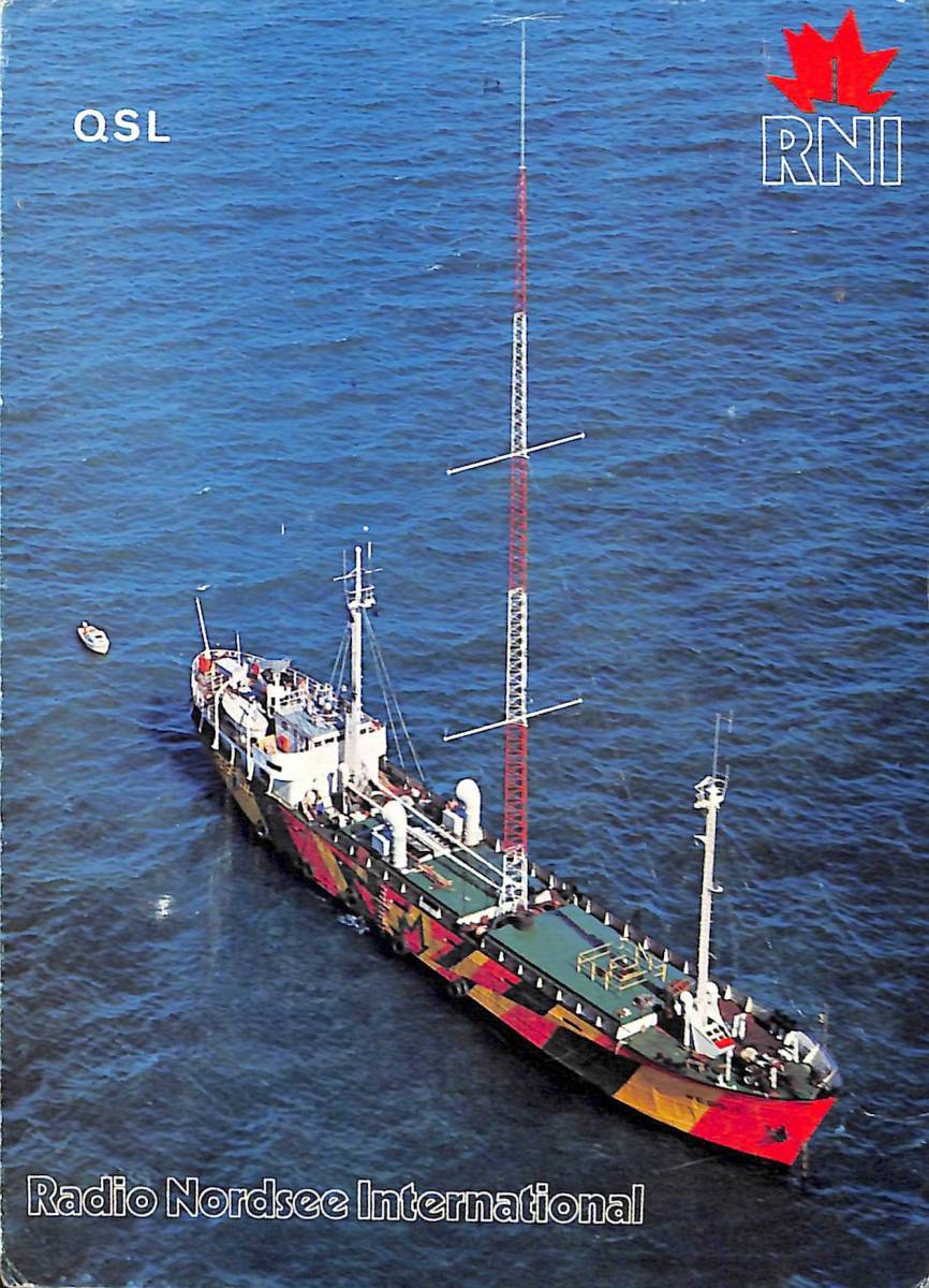 BCL★廃局★入手困難★希少ベリカード★オランダ海賊局★Radio Noordzee International★北海国際放送★1972年拍卖