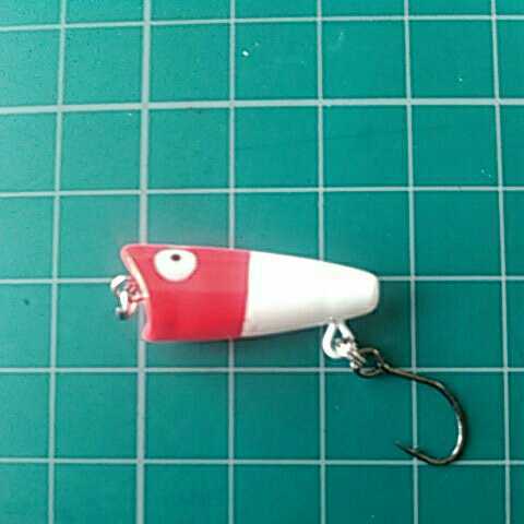 小型ポッパー 25mm 1.2g レッドヘッド 検)トラウト バスバグ ブルーギル ズイール メバル 鯉 ニゴイ ブラックバス スモール 虫パターン 3拍卖