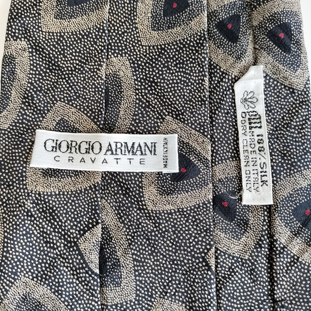GIORGIO ARMANI(ジョルジオアルマーニ)黒グレー三角ネクタイ拍卖