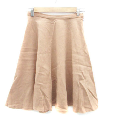 スローブ イエナ SLOBE IENA フレアスカート ひざ丈 ウール 38 茶色 ブラウン /HO34 レディース拍卖