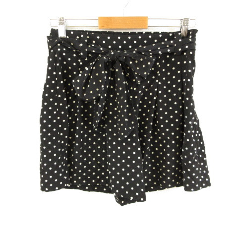 ボナジョルナータ BUONA GIORNATA キュロット ショートパンツ ドット 黒 M *T257 レディース拍卖
