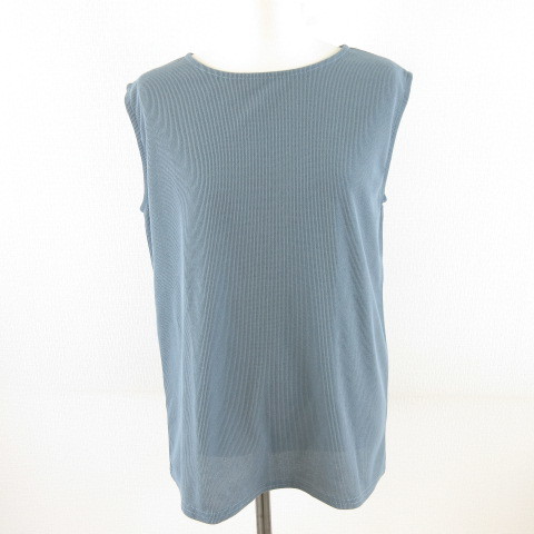 アーバンリサーチ ドアーズ URBAN RESEARCH DOORS ノースリーブカットソー 青 M *A202 レディース拍卖
