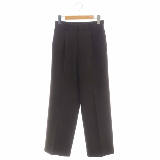 スピック&スパン Spick&Span ストレートパンツ スラックス タック 36 S 茶 ブラウン /AT1 ■OS レディース拍卖