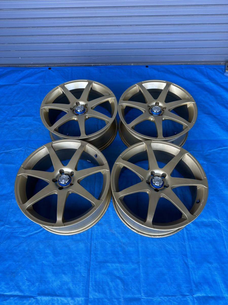 希少 中古アルミホイール4本セットRAYS VERSUS CAMPIONATO SS7 18インチ 7.5J 5H 5穴PCD100オフセット52拍卖