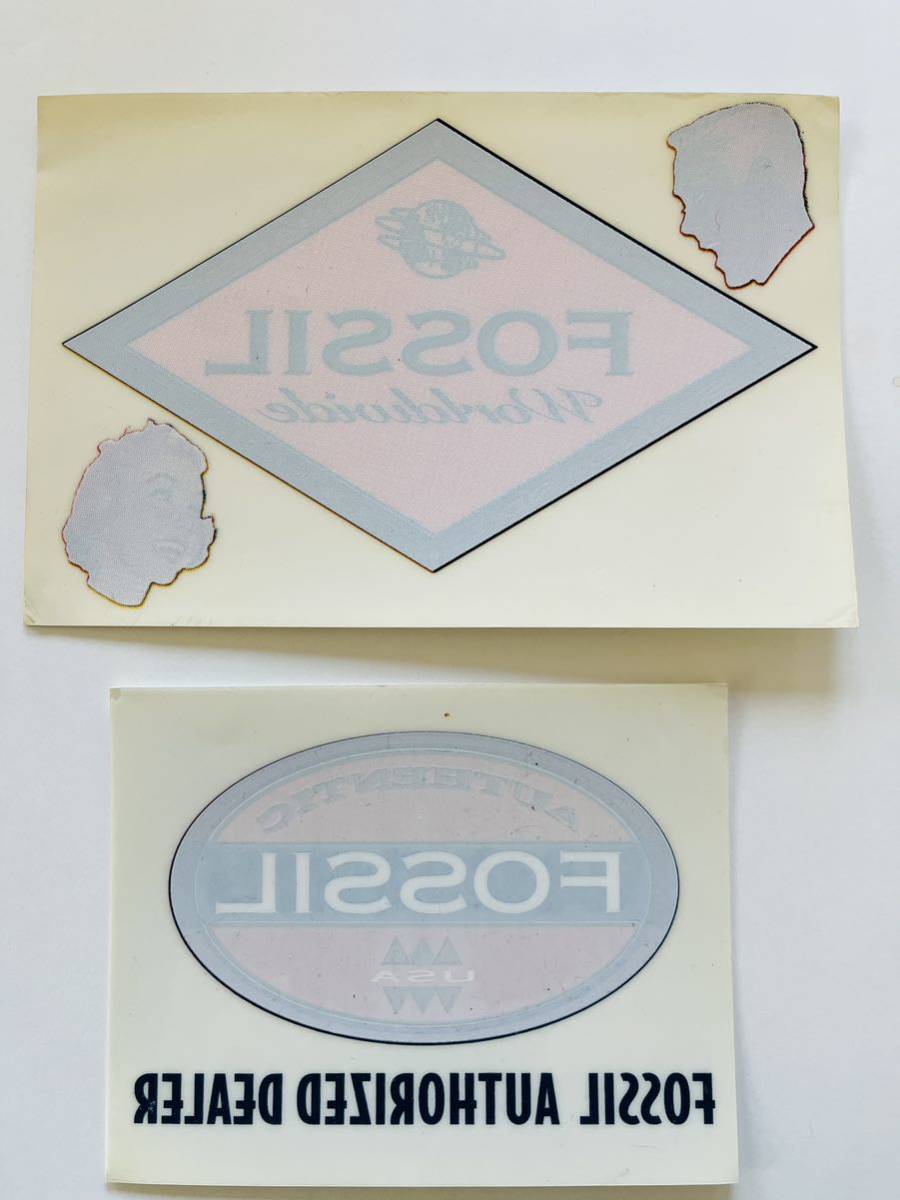 激レア FOSSIL アイロンプリントAUTHORIZED DEALER 2枚拍卖