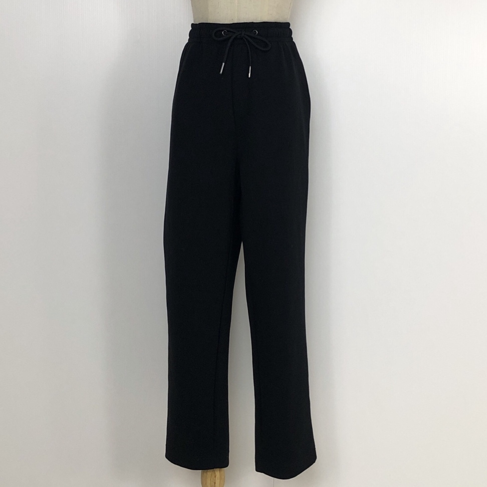 Y0640 GU ジーユー レディース ボトムス カジュアルパンツ Sサイズ ブラック 黒 無地 シンプル 運動 秋冬 スポーティーカジュアルルック 拍卖