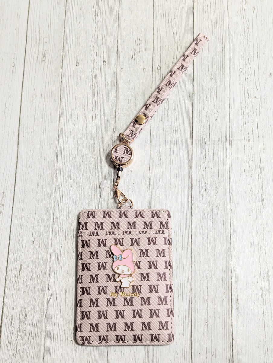 マイメロ リール パスケース ベージュ 定期入れ サンリオ SR8-10MM リール ID かわいい 通勤 通学拍卖