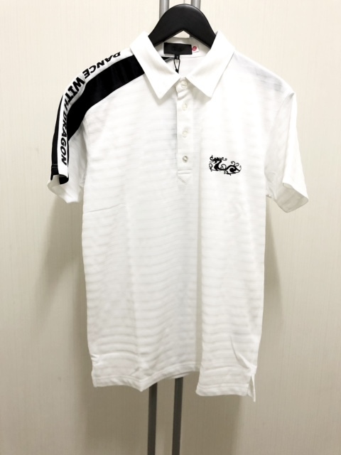 【G-466】☆ 最終値下げ / 新品 未使用 ☆ ダンスウィズドラゴン DanceWithDragon ☆ カノコボーダーシャツ襟ポロ Mサイズ ☆拍卖