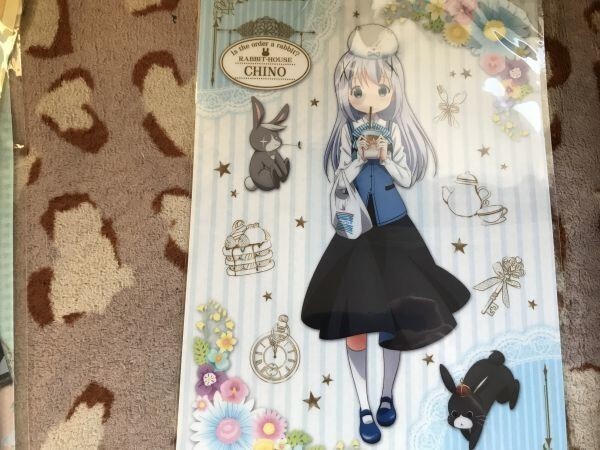 055クリアファイル ご注文はうさぎですか? ローソン HMV限定 チノ拍卖