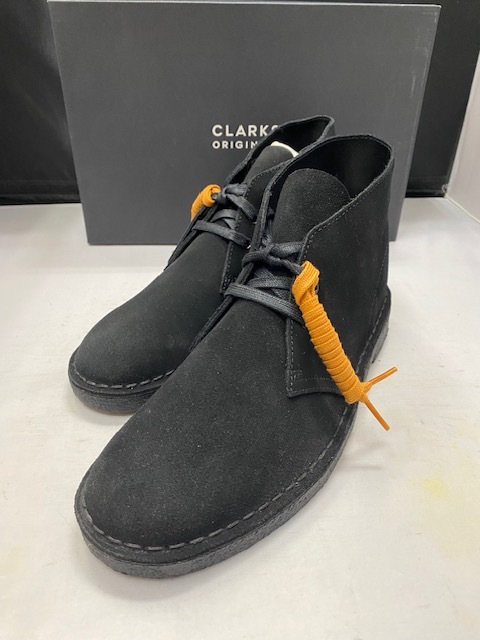 【訳あり新品】Clarks Desert Boot Black Suede 26155480 UK8.0 26.0cm クラークス デザートブーツ ブラックスウェード 拍卖