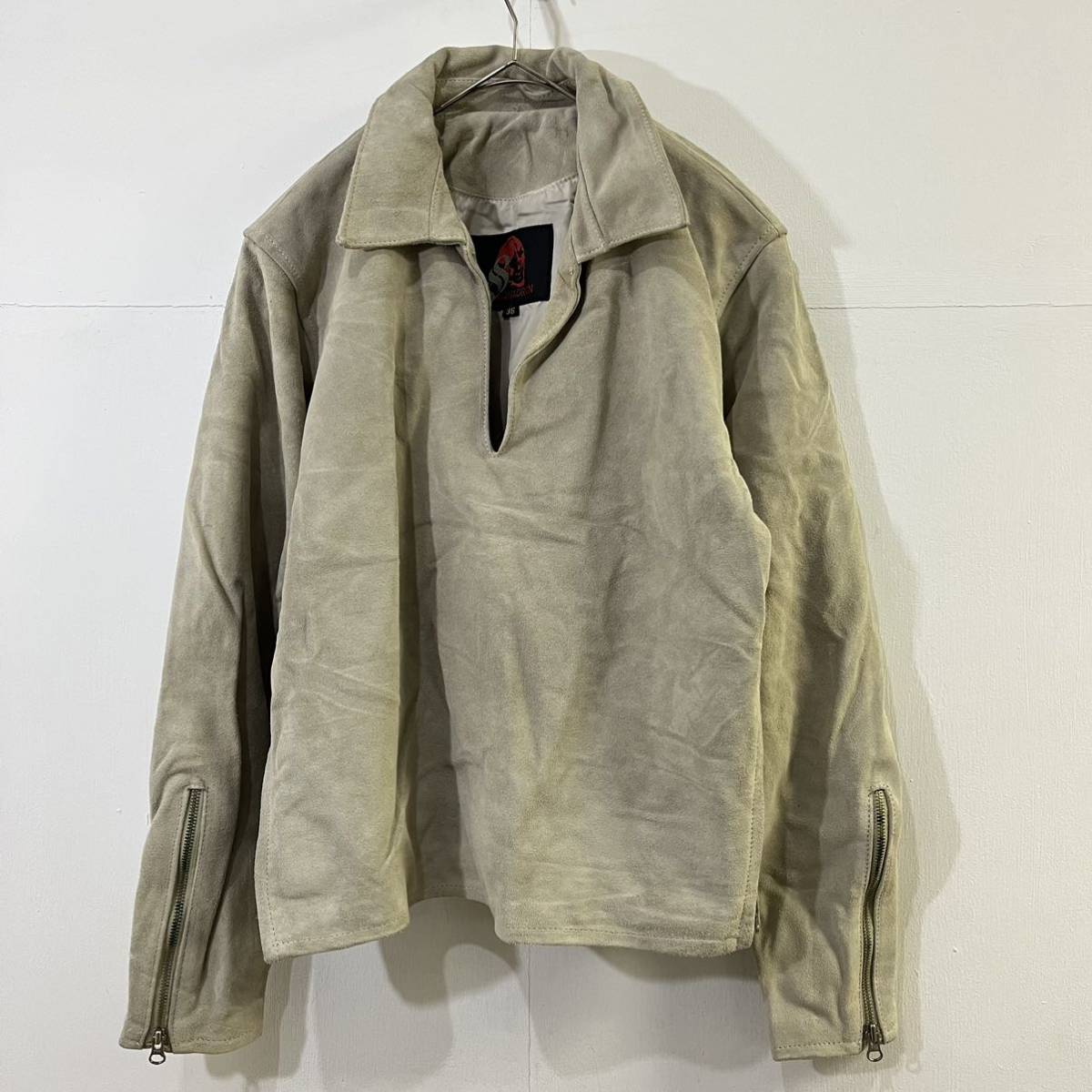 新品未使用タグ付き デッドストック SQUADRON スウェードプルオーバー スキッパーシャツ スリット スクアドロン【送料一律/同梱可能】J拍卖