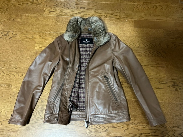 ブラックレーベルクレストブリッジ レザージャケット Lサイズ ライダース H 本革拍卖