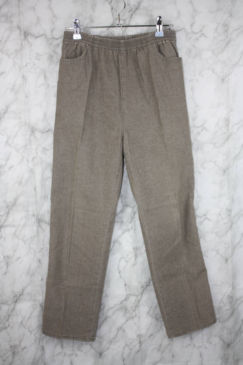 レディースカジュアルイージーパンツ カーキ Mサイズ拍卖