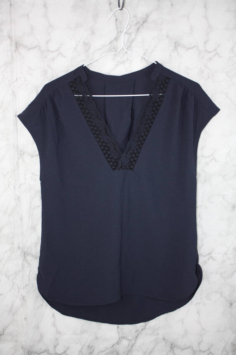 ROPE PICNIC ロペピクニック レディーストップス プルオーバー シアー ネイビー サイズ40(Lサイズ相当)拍卖