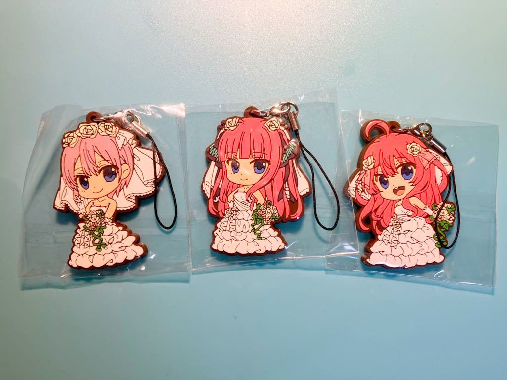 3個セット 【五等分の花嫁 】ウェディング ラバーストラップ 一花 二乃 五月拍卖